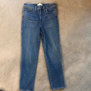 Madewell stovepipe jeans in Manchester wash sz 28